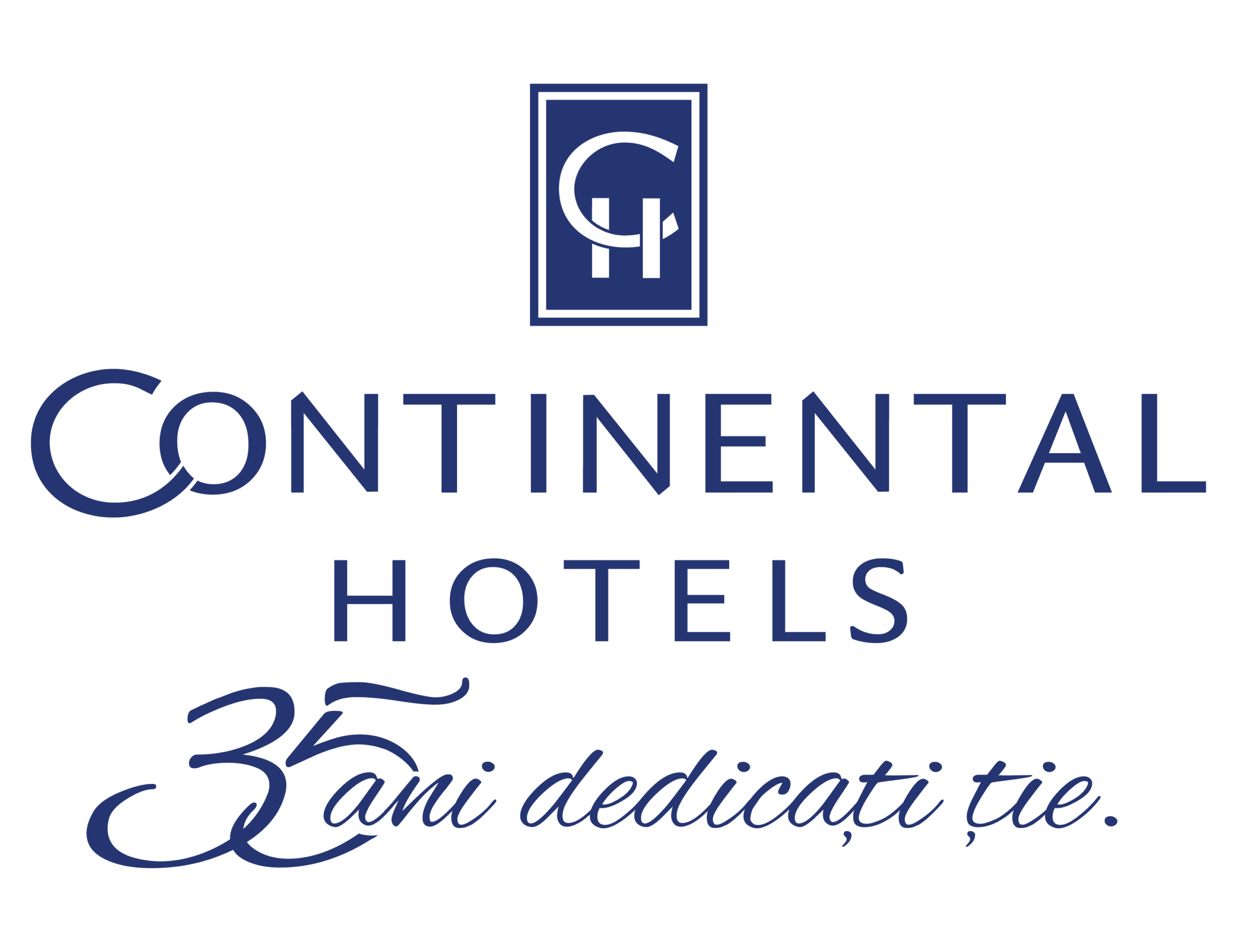 Logo Continental Hotels - 35 ani dedicati tie_albastru